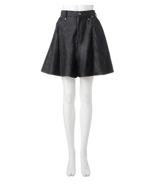 G.V.G.V.（ジーヴィージーヴィー）の「DENIM & BOA FLARED SHORTS（）」 WEAR