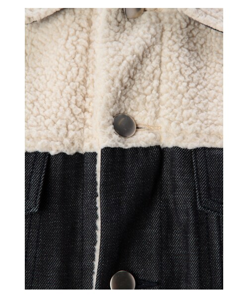G.V.G.V.（ジーヴィージーヴィー）の「DENIM & BOA BUGGY JACKET（ジャケット/アウター・レディース・BLUE・34/36）」の8枚目の写真