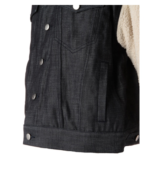 G.V.G.V.（ジーヴィージーヴィー）の「DENIM & BOA BUGGY JACKET（ジャケット/アウター・レディース・BLUE・34/36）」の6枚目の写真