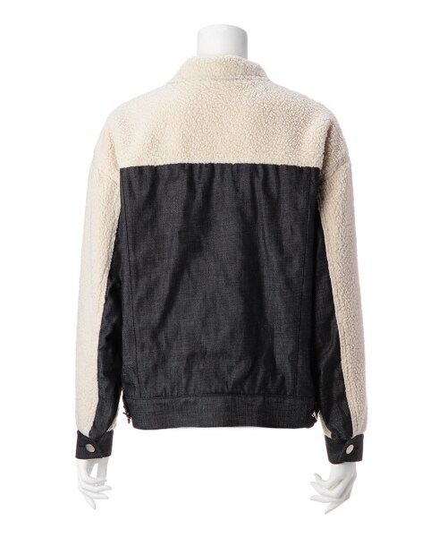 G.V.G.V.（ジーヴィージーヴィー）の「DENIM & BOA BUGGY JACKET（ジャケット/アウター・レディース・BLUE・34/36）」の3枚目の写真