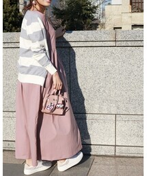 i.Rina | マキシ丈コットンワンピース ボリューム切り替えTYPE(ワンピース)