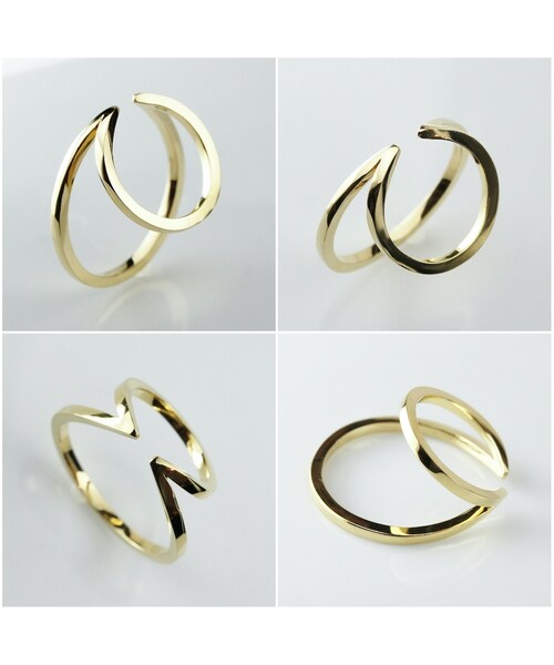 Dieu -by les desseins de DIEU-（デュー）の「デュー 41 ダブル リング イヤーカフ（イヤリング（片耳用）・レディース・シルバー・free）」の4枚目の写真