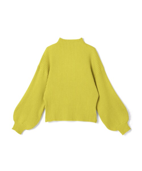 GRL（グレイル）の「ボリュームスリーブボトルネックニットトップス（ニット/セーター・レディース・ピスタチオ/イエロー・F）」の2枚目の写真