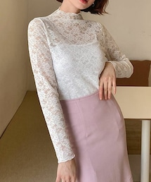 DHOLIC | シアーウェーブレースブラウス(シャツ/ブラウス)