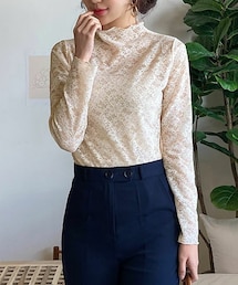 DHOLIC | シアーウェーブレースブラウス(シャツ/ブラウス)