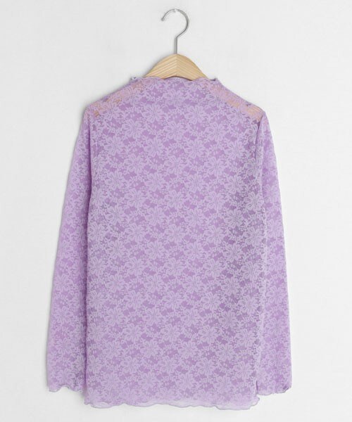 DHOLIC(ディーホリック)の「シアーウェーブレースブラウス(シャツ/ブラウス・レディース・ホワイト/ベージュ/ブラック/パープル・FREE)」の4枚目の写真