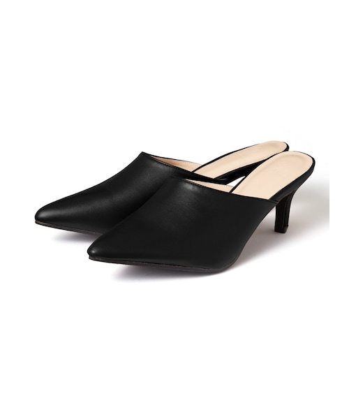 GRL（グレイル）の「ポインテッドトゥローヒールサンダル（サンダル・レディース・キャメル/ホワイト/パイソン/ベージュ/ブラック・24.5）」の3枚目の写真