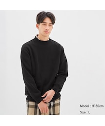 GU | スウェットモックネックシャツ(長袖)(トップス)