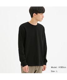 GU | コットンクルーネックT(長袖)(トップス)