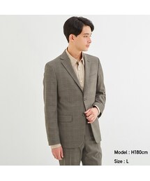 GU | テーラードジャケット(チェック)CL(セットアップ可能)(ジャケット/アウター)