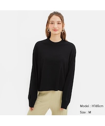 GU | クロップドロングスリーブT(長袖)(トップス)