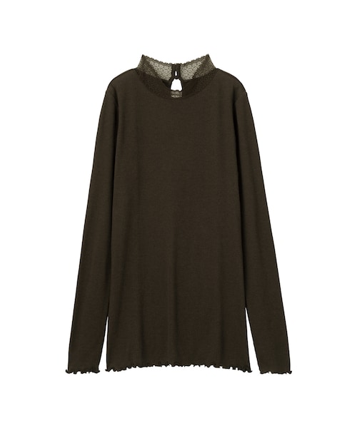 ジーユー ジーユー の Guウォームリブレースハイネックt 長袖 アンダーウェア Wear