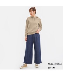 GU | ウエストベルトデニムワイドパンツ(パンツ)