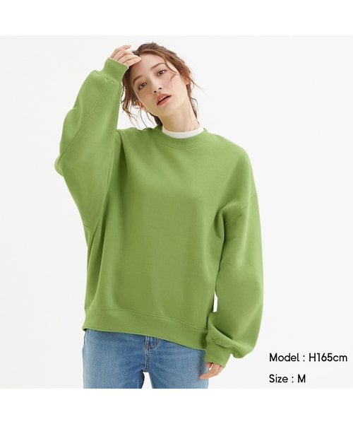 GU(ジーユー)の「スーパーオーバーサイズスウェット(長袖)(長袖・レディース・24ORANGE・S)」の1枚目の写真