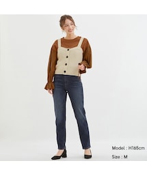 GU | テーパードアンクルジーンズ+EC(丈長め72cm)(パンツ)