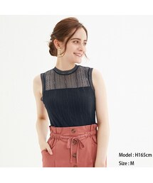 GU | ブラフィールレーシーハイネックT(ノースリーブ)(アンダーウェア)