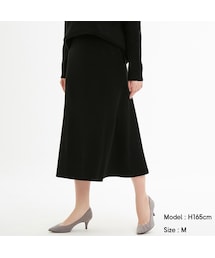 GU | フレアミディニットスカート(セットアップ可能)(スカート)