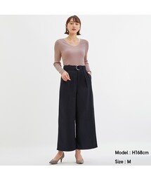 GU | ベルト付きチノワイドパンツ(パンツ)