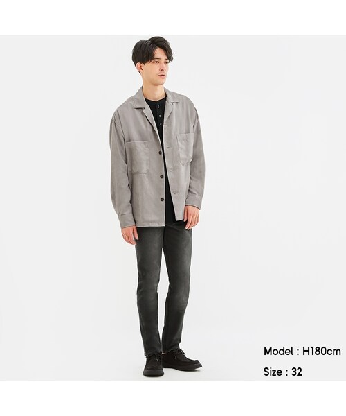 GU(ジーユー)の「ライトウェイトストレッチスキニージーンズ+EC(股下83cm)(スキニー・メンズ・69NAVY・30)」の1枚目の写真