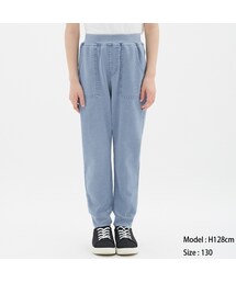 GU | KIDS(男女兼用)インディゴカットソージョガーパンツ(パンツ)