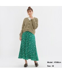 GU | プリーツロングスカート(フラワー)(スカート)