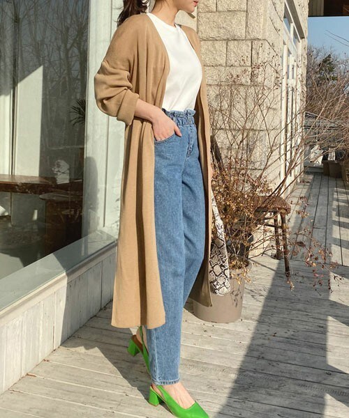 DHOLIC（ディーホリック）の「ストラップ付ロングカーディガン（カーディガン/ボレロ・レディース・ホワイト/ベージュ/ブラック・FREE）」の3枚目の写真