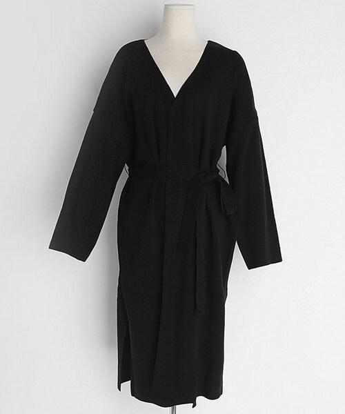 DHOLIC（ディーホリック）の「ストラップ付ロングカーディガン（カーディガン/ボレロ・レディース・ホワイト/ベージュ/ブラック・FREE）」の2枚目の写真