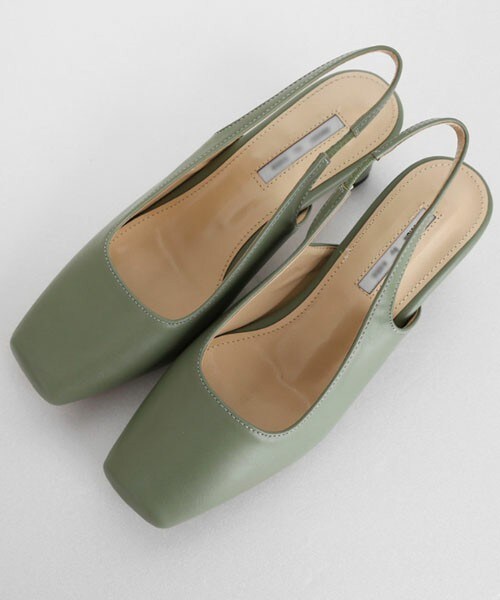 DHOLIC（ディーホリック）の「スクエアスリングバックシューズ（パンプス・レディース・ベージュ/ピンク/グリーン/ブラウン/レッド/ブラック/その他・225/230/235/240/245/250）」の4枚目の写真