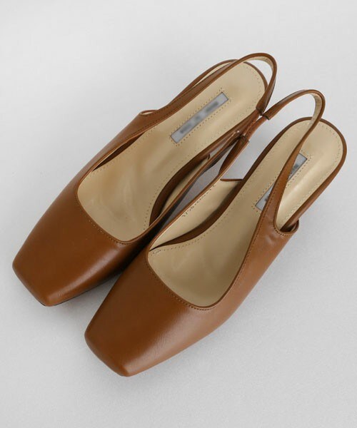 DHOLIC（ディーホリック）の「スクエアスリングバックシューズ（パンプス・レディース・ベージュ/ピンク/グリーン/ブラウン/レッド/ブラック/その他・225/230/235/240/245/250）」の3枚目の写真