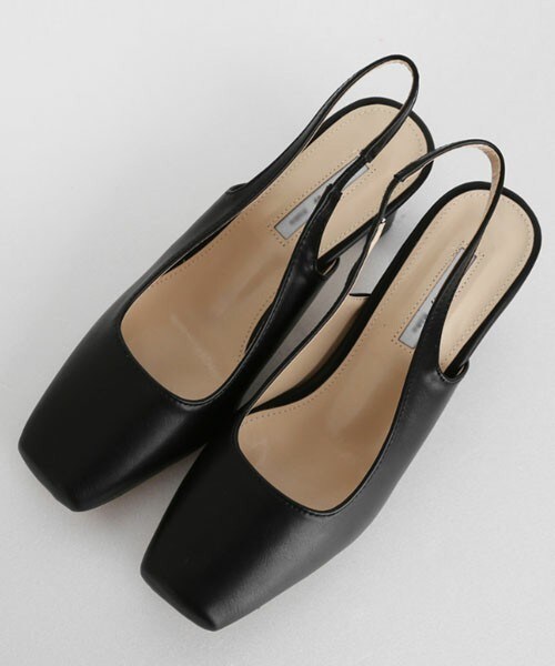 DHOLIC（ディーホリック）の「スクエアスリングバックシューズ（パンプス・レディース・ベージュ/ピンク/グリーン/ブラウン/レッド/ブラック/その他・225/230/235/240/245/250）」の2枚目の写真