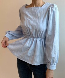 DHOLIC | スクエアネックフレアブラウス(シャツ/ブラウス)