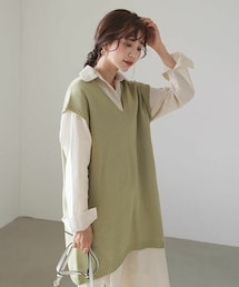 DHOLIC | ストラップ付Vネックベスト(ベスト)