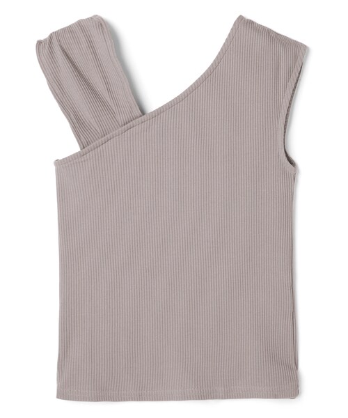 GRL（グレイル）の「アシメショルダータンクトップ（タンクトップ・レディース・オフホワイト/ベージュ/ブラウン/ブラック/ダークオレンジ/モカ・M）」の5枚目の写真