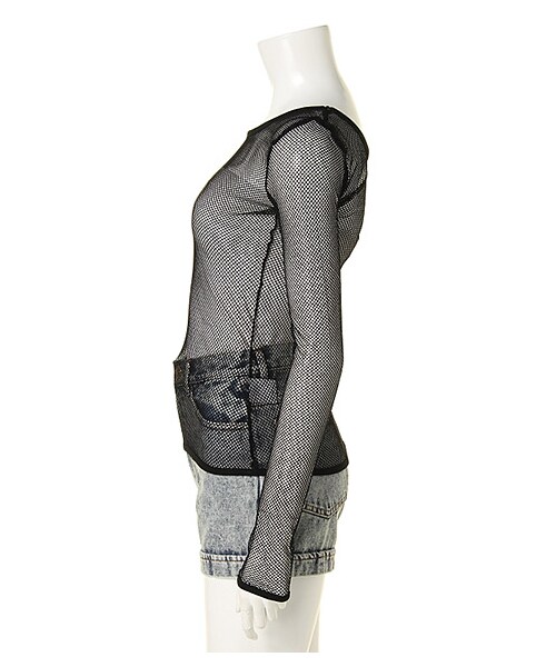 FIG&VIPER（フィグアンドバイパー）の「メッシュTOP（トップス・レディース・ブラック/ホワイト・FREE）」の2枚目の写真