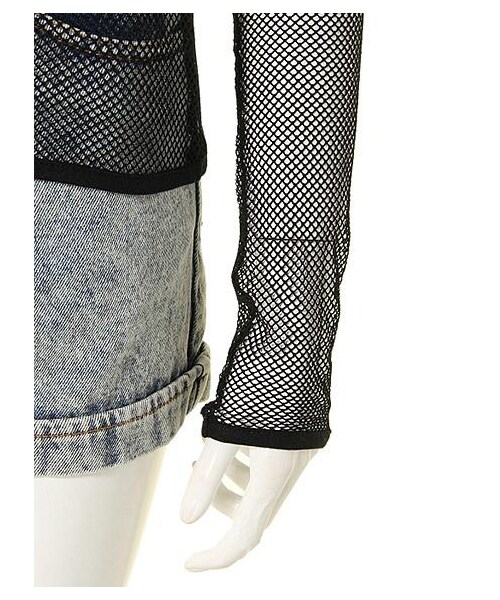 FIG&VIPER（フィグアンドバイパー）の「メッシュTOP（トップス・レディース・ブラック/ホワイト・FREE）」の5枚目の写真