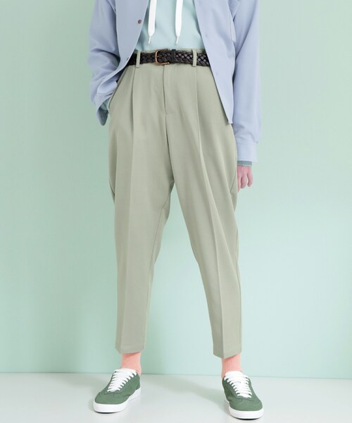 EMMA CLOTHES(エマクローズ)の「TRストレッチスーツ地 ワンタック セミワイド テーパードアンクルパンツ(その他パンツ・メンズ・ブラック/グレー/ブラウン/ベージュ/グリーン/ブルー・XS/S/M/L/XL)」の5枚目の写真