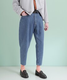 EMMA CLOTHES | LINEN×COTTONストレッチデニムテーパードワイドパンツ(デニムパンツ)