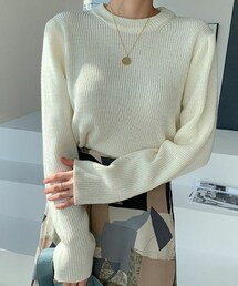 DHOLIC | ギャザースリーブニット(ニット/セーター)