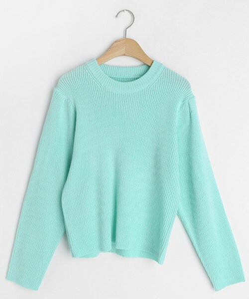 DHOLIC（ディーホリック）の「ギャザースリーブニット（ニット/セーター・レディース・ホワイト/イエロー/ピンク/ブルー/その他・FREE）」の2枚目の写真