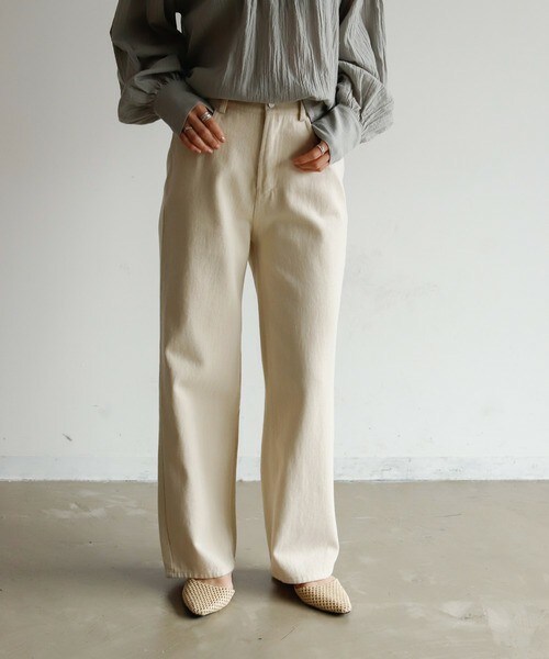 Auntie Rosa Holiday（アンティローザホリデー）の「ルーズカラーパンツ（その他パンツ・レディース・ベージュ/ホワイト・FREE）」の2枚目の写真
