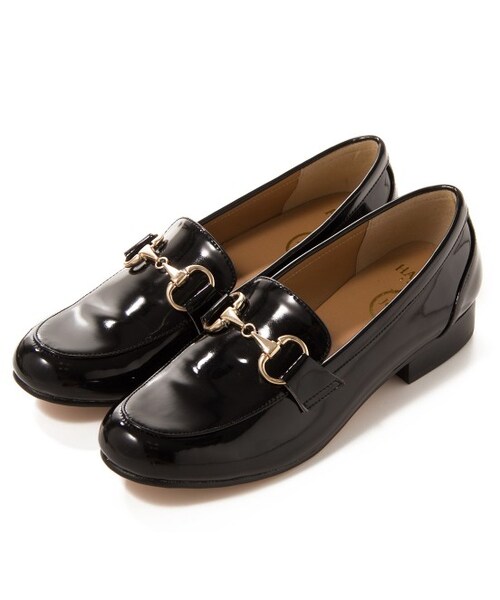 Juze（ジュゼ）の「【先行受注】【Juze by ViS×HARUTA】ビットローファー【秋の新作】（シューズ・レディース・ブラック/ホワイト/キャメル/ネイビー/ローズピンク・SS/S/M/L/LL）」の2枚目の写真