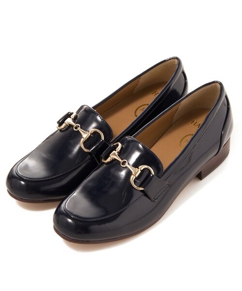 Juze（ジュゼ）の「【先行受注】【Juze by ViS×HARUTA】ビットローファー【秋の新作】（シューズ・レディース・ブラック/ホワイト/キャメル/ネイビー/ローズピンク・SS/S/M/L/LL）」の4枚目の写真