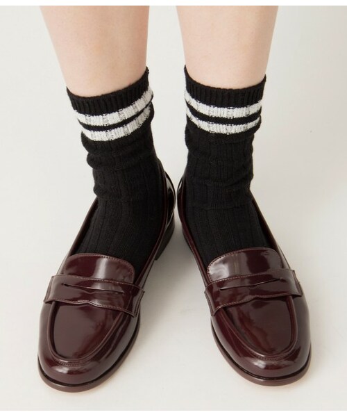 Juze（ジュゼ）の「【先行受注】【Juze by ViS×HARUTA】フラットローファー【秋の新作】（シューズ・レディース・ブラック/ブラック系/ホワイト/ワイン・SS/S/M/L/LL）」の14枚目の写真