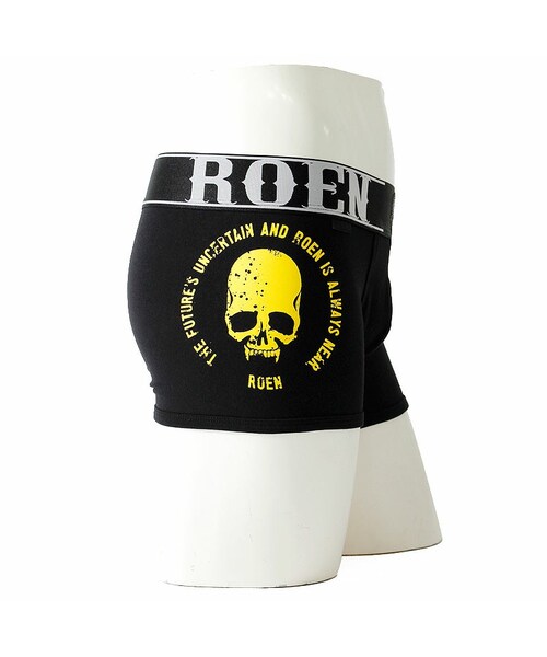ROEN（ロエン）の「WORM HOLE BONE ボクサーパンツ(ブラック×イエロー