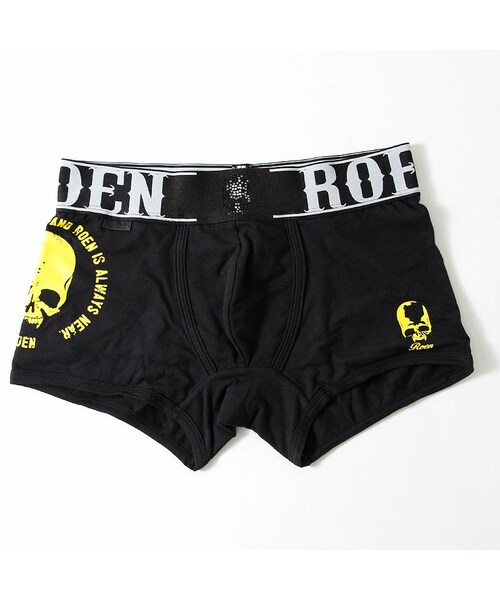 ROEN（ロエン）の「WORM HOLE BONE ボクサーパンツ(ブラック×イエロー