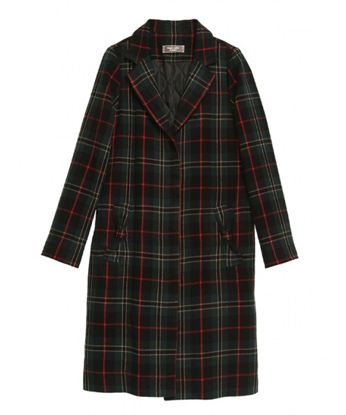 Honey Salon（ハニーサロン）の「チェックロングコート（その他・レディース・グリーン/ホワイト/レッド・Free）」の9枚目の写真