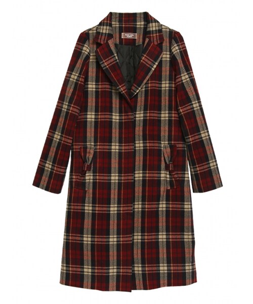 Honey Salon（ハニーサロン）の「チェックロングコート（その他・レディース・グリーン/ホワイト/レッド・Free）」の11枚目の写真