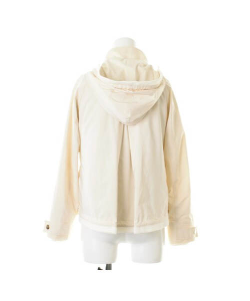 31 Sons de mode（トランテアン　ソン　ドゥ　モード）の「≪ポイント10倍≫ボアライナー付ナイロンショートブルゾン《予約アイテム》（コート・レディース・ネイビー/オフホワイト/カーキグリーン・３６/３８）」の11枚目の写真