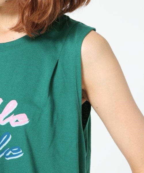 Heather(ヘザー)の「ロゴプリントチュニックノースリーブ(トップス・レディース・ホワイト/レッド/グリーン・F)」の9枚目の写真