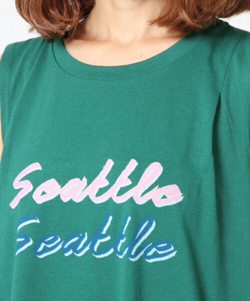 Heather(ヘザー)の「ロゴプリントチュニックノースリーブ(トップス・レディース・ホワイト/レッド/グリーン・F)」の8枚目の写真